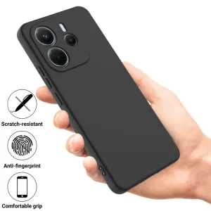 RUBBER Ochranný kryt pre Xiaomi Redmi Note 14 čierny