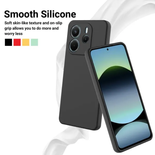 RUBBER Ochranný kryt pre Xiaomi Redmi Note 14 čierny
