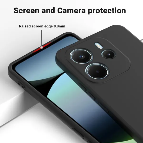 RUBBER Ochranný kryt pre Xiaomi Redmi Note 14 čierny