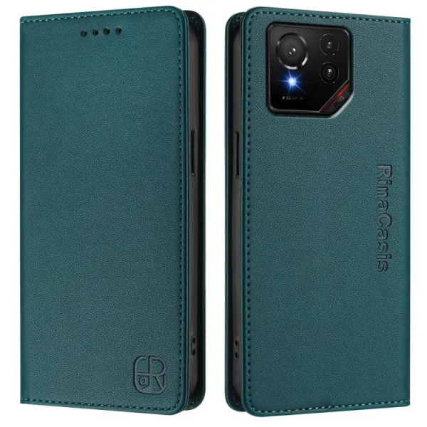 RINA Zaklápacie puzdro pre Asus ROG Phone 9 / ROG Phone 9 Pro tmavozelené