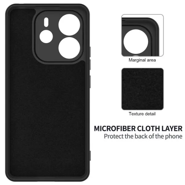 RUBBER Ochranný kryt pre Xiaomi Redmi Note 14 čierny