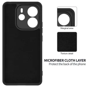 RUBBER Ochranný kryt pre Xiaomi Redmi Note 14 čierny