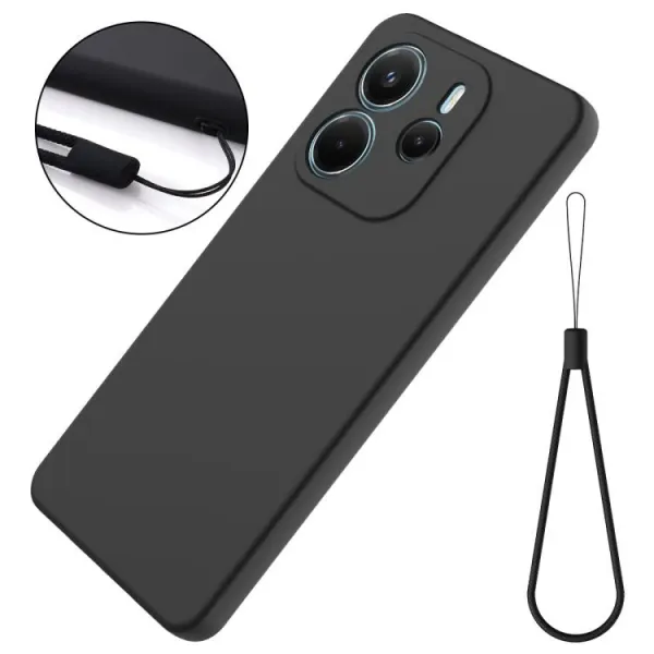 RUBBER Ochranný kryt pre Xiaomi Redmi Note 14 čierny