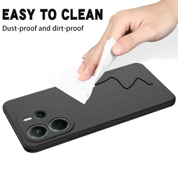 RUBBER Ochranný kryt pre Xiaomi Redmi Note 14 čierny