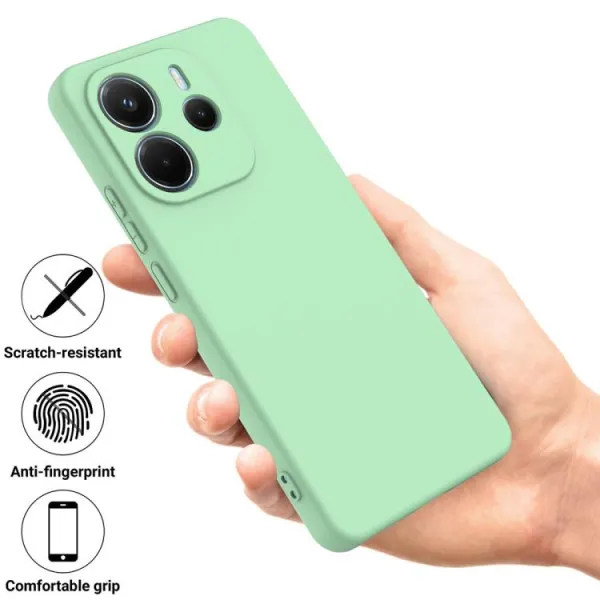 RUBBER Ochranný kryt pre Xiaomi Redmi Note 14 zelený