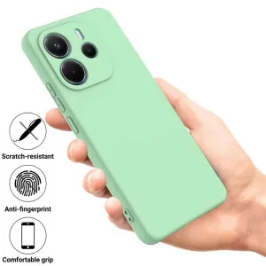 RUBBER Ochranný kryt pre Xiaomi Redmi Note 14 zelený