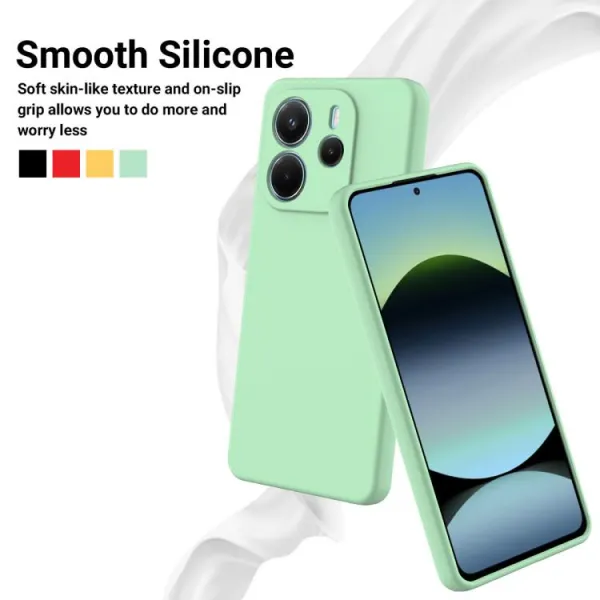 RUBBER Ochranný kryt pre Xiaomi Redmi Note 14 zelený