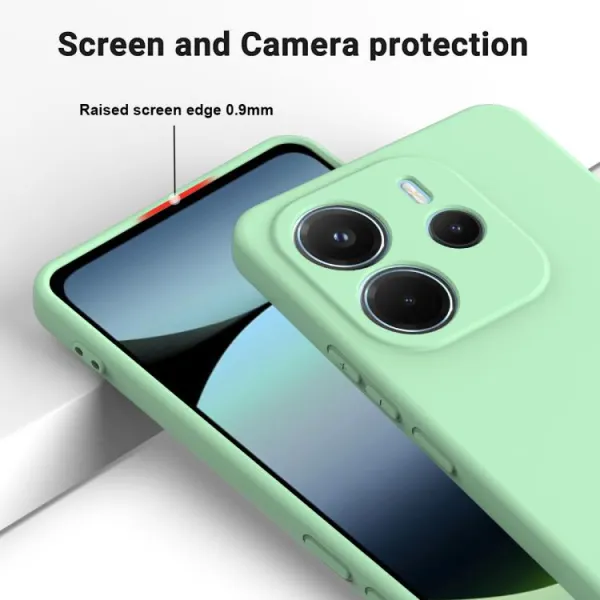 RUBBER Ochranný kryt pre Xiaomi Redmi Note 14 zelený