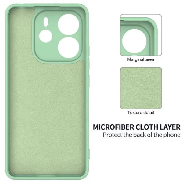 RUBBER Ochranný kryt pre Xiaomi Redmi Note 14 zelený