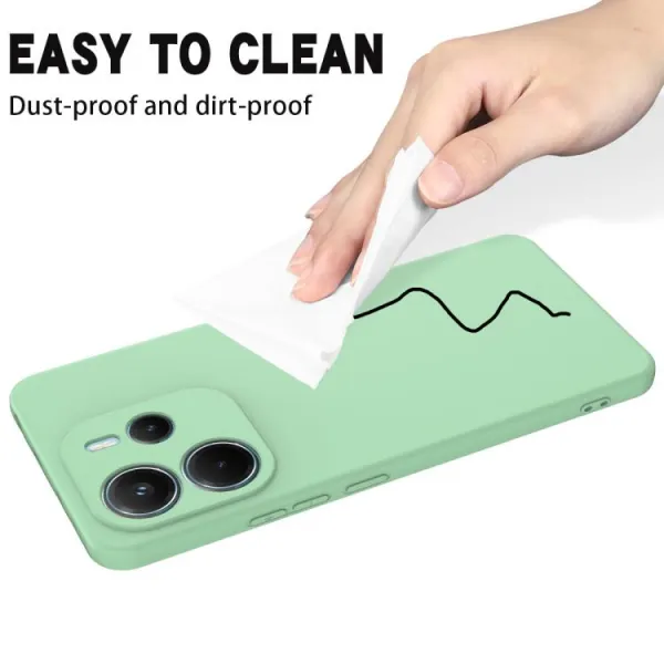 RUBBER Ochranný kryt pre Xiaomi Redmi Note 14 zelený
