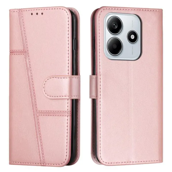 STITCHED Peňaženkový kryt pre Xiaomi Redmi Note 14 ružový