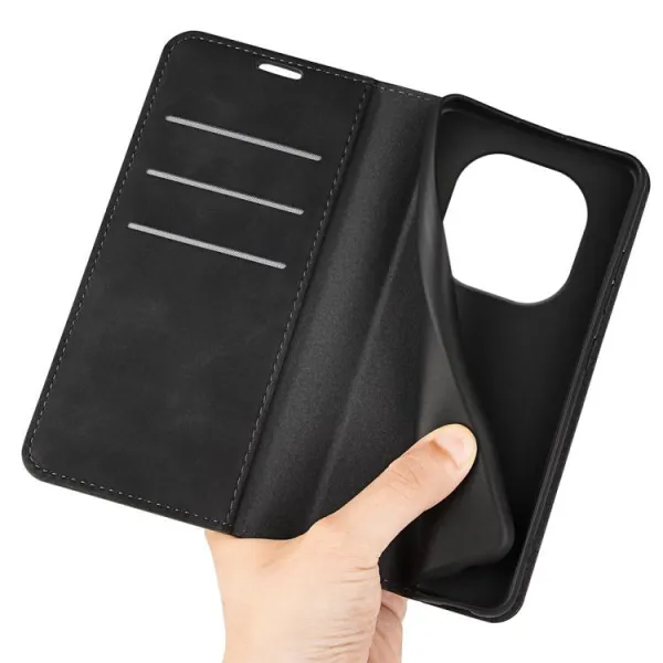MAGNETIC Zaklápací kryt pre Xiaomi Redmi Note 14 Pro čierny