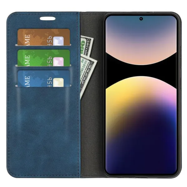 MAGNETIC Zaklápací kryt pre Xiaomi Redmi Note 14 Pro modrý