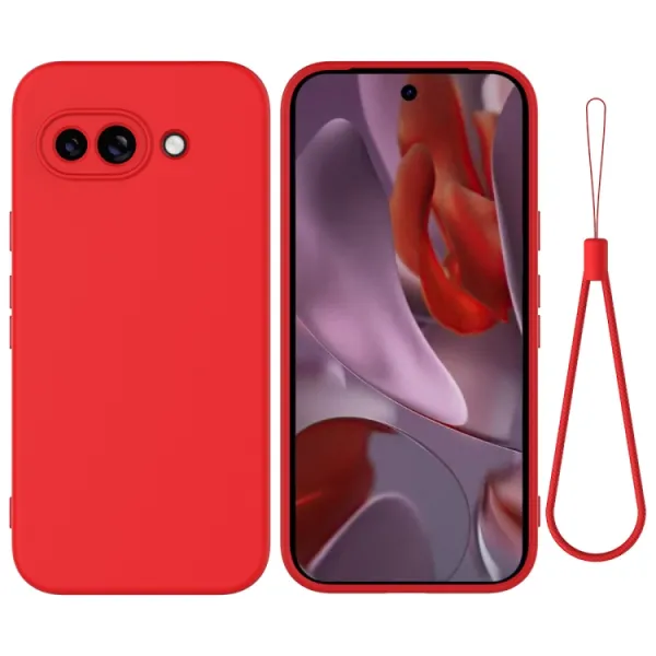 RUBBER Ochranný kryt pre Google Pixel 9a červený