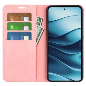 MAGNETIC Zaklápací kryt pre Xiaomi Redmi Note 14 ružový