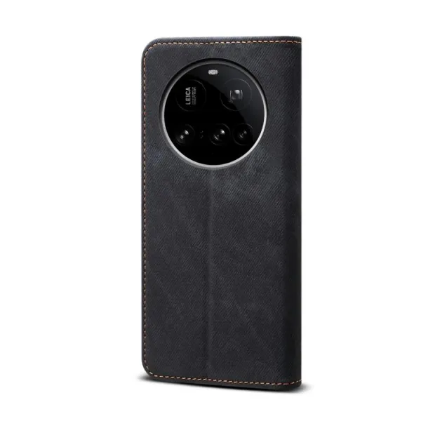 DENIM Peňaženkový kryt pre Xiaomi 15 Ultra čierny