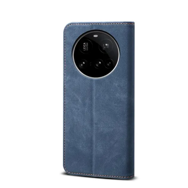 DENIM Peňaženkový kryt pre Xiaomi 15 Ultra modrý