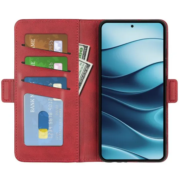 SIDE Peňaženkové puzdro pre Xiaomi Redmi Note 14 červené