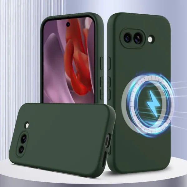 RUBBER MAGSAFE Silikónový kryt pre Google Pixel 9a zelený
