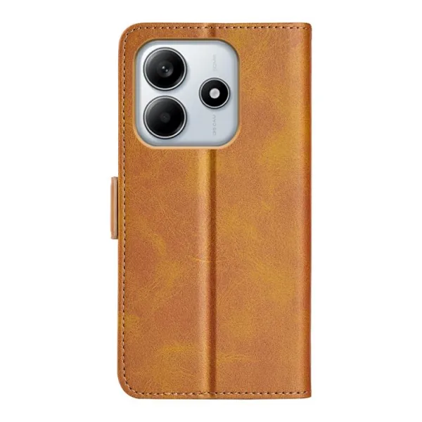 SIDE Peňaženkové puzdro pre Xiaomi Redmi Note 14 svetlohnedé
