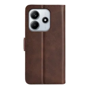 SIDE Peňaženkové puzdro pre Xiaomi Redmi Note 14 tmavohnedé