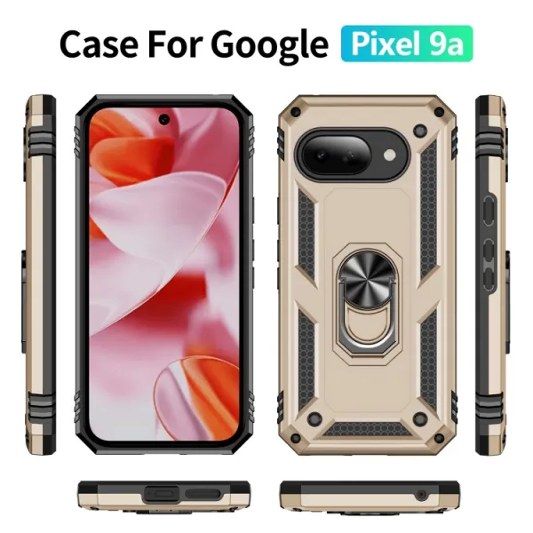 RING Kryt s držiakom pre Google Pixel 9a zlatý