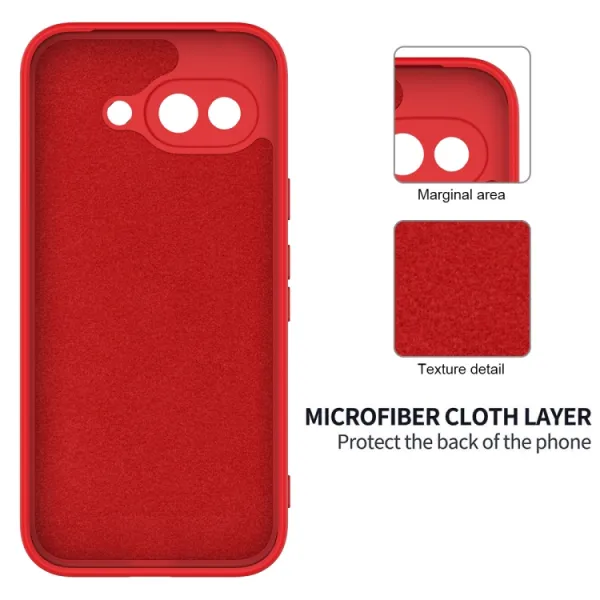 RUBBER Ochranný kryt pre Google Pixel 9a červený