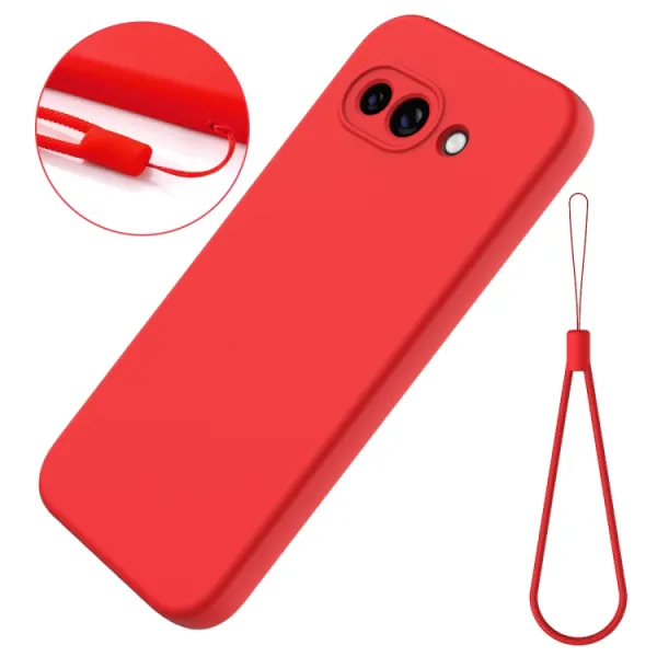 RUBBER Ochranný kryt pre Google Pixel 9a červený