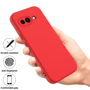 RUBBER Ochranný kryt pre Google Pixel 9a červený