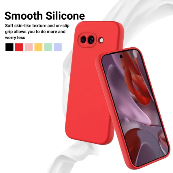 RUBBER Ochranný kryt pre Google Pixel 9a červený
