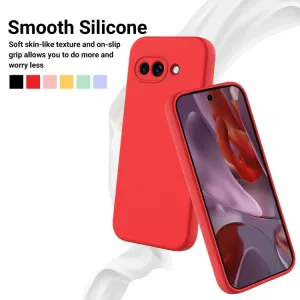 RUBBER Ochranný kryt pre Google Pixel 9a červený