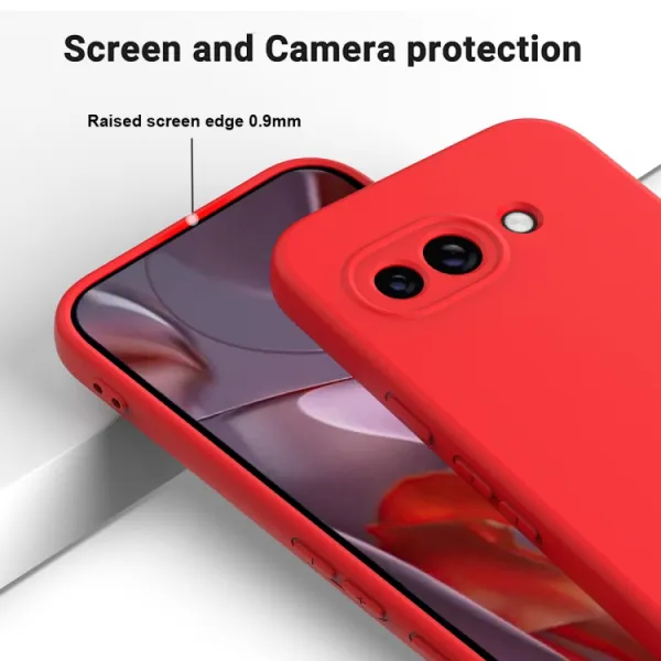 RUBBER Ochranný kryt pre Google Pixel 9a červený