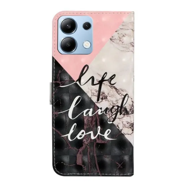 ART Peňaženkový kryt pre Xiaomi Redmi Note 14 STITCH MARBLE
