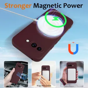 RUBBER MAGSAFE Silikónový kryt pre Google Pixel 9a bordový