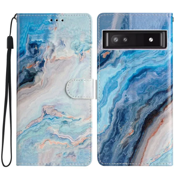 ART Peňaženkový kryt pre Google Pixel 9a BLUE MARBLE