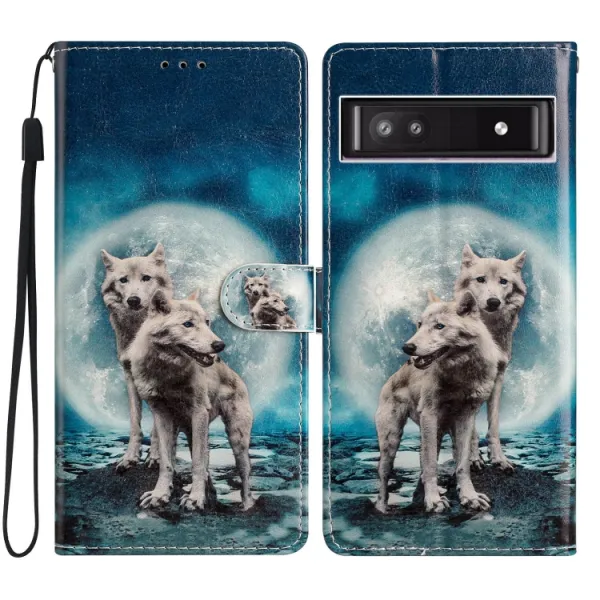 ART Peňaženkový kryt pre Google Pixel 9a TWO WOLVES