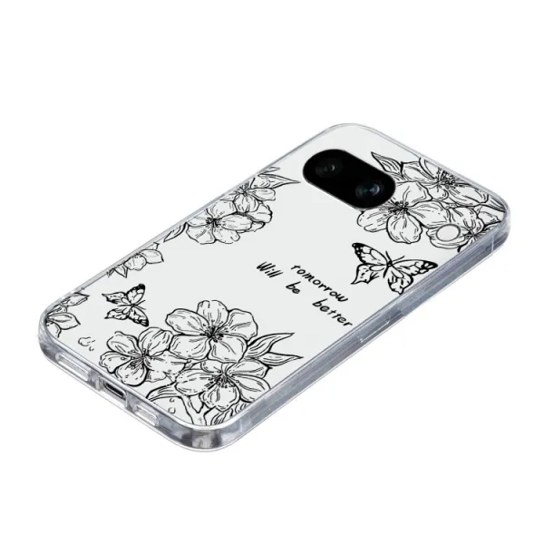 ART TPU Ochranný kryt pre Google Pixel 9a BUTTERFLY FLOWER