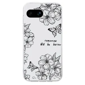 ART TPU Ochranný kryt pre Google Pixel 9a BUTTERFLY FLOWER