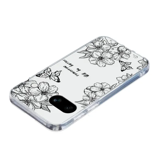 ART TPU Ochranný kryt pre Google Pixel 9a BUTTERFLY FLOWER