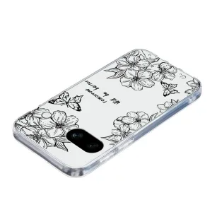 ART TPU Ochranný kryt pre Google Pixel 9a BUTTERFLY FLOWER