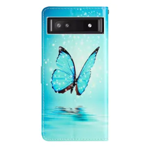 ART Peňaženkový kryt pre Google Pixel 9a BLUE BUTTERFLY