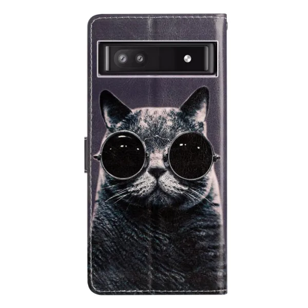 ART Peňaženkový kryt pre Google Pixel 9a SUNGLASSES CAT