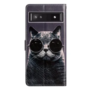 ART Peňaženkový kryt pre Google Pixel 9a SUNGLASSES CAT