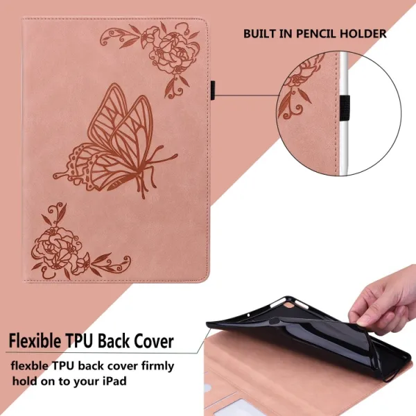 ART BUTTERFLY Zaklápacie puzdro pre Xiaomi Redmi Pad Pro / Pad Pro 5G ružové