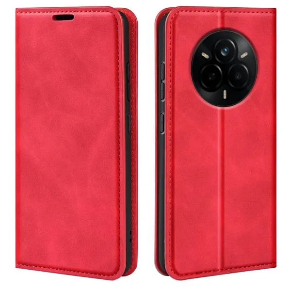 MAGNETIC Zaklápací kryt pre Realme 14 Pro+ červený