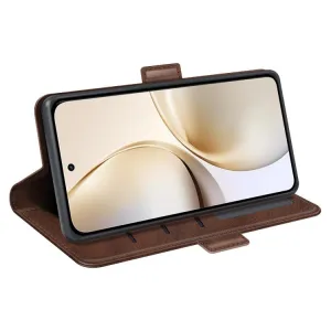 SIDE Peňaženkové puzdro pre Realme 14 Pro+ tmavohnedé