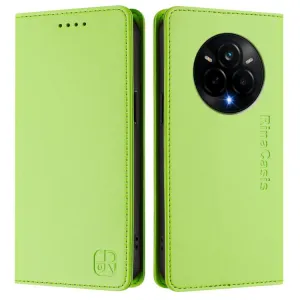 RINA Zaklápacie puzdro pre Realme 14 Pro 5G svetlozelené
