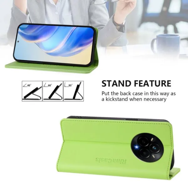 RINA Zaklápacie puzdro pre Realme 14 Pro 5G svetlozelené