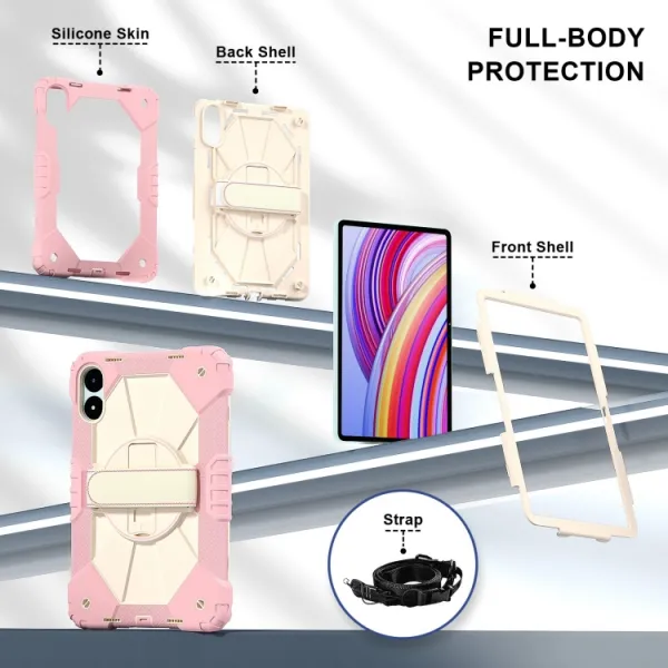 SOLID Odolný obal pre Xiaomi Redmi Pad Pro / Pad Pro 5G svetloružový
