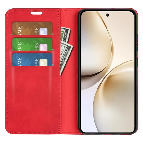 MAGNETIC Zaklápací kryt pre Realme 14 Pro+ červený